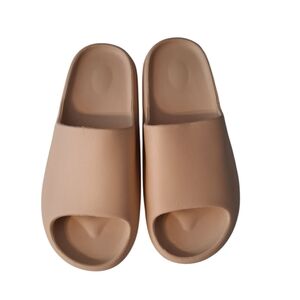 Tan/Light Pink Women's Lightweight Slip On Slide Sandals